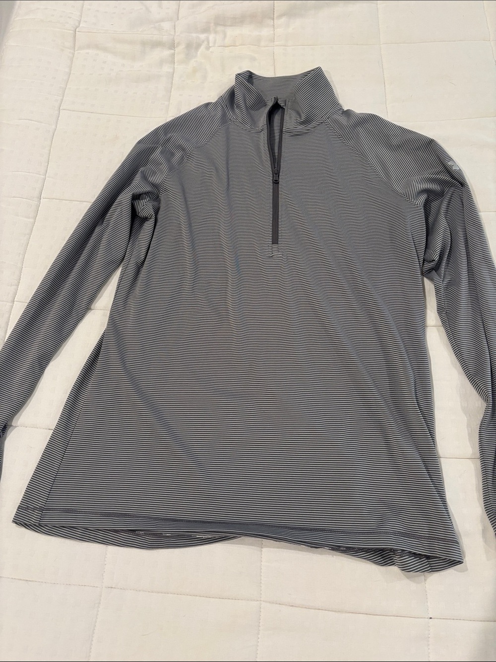 Under Armour Gray Striped Half-Zip